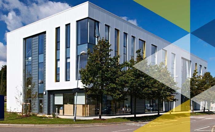 Exterior of the Arise Innovation Hub building in Chelmsford