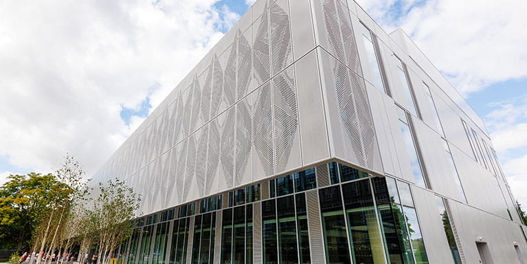 External view of University House building on ARU Peterborough campus