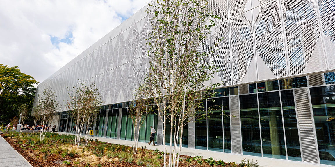 External view of University House building on ARU Peterborough campus