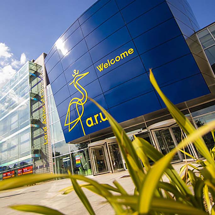 Main entrance to Anglia Ruskin University's Chelmsford campus