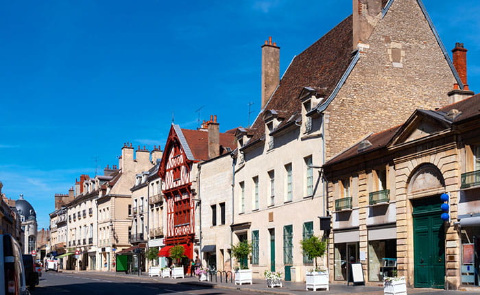Traditional buildings in the town of Dijon