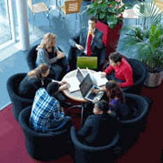 Students sitting at a table