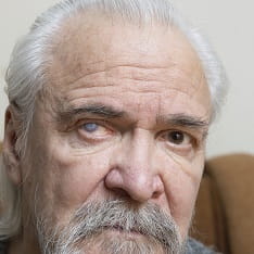 Older man with cataract
