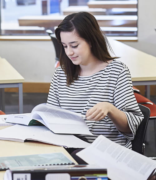 Students studying