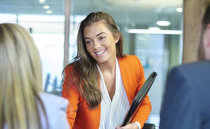 Woman smiling iStock image 498941586