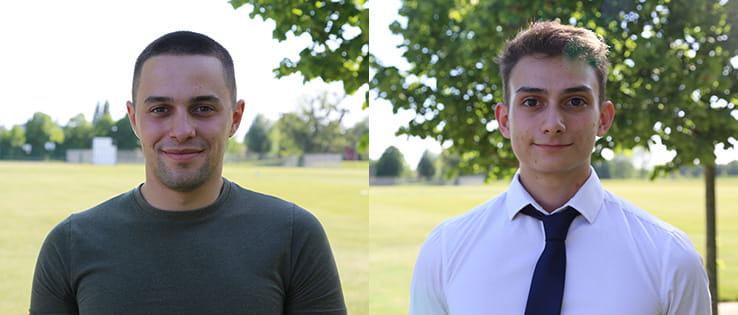 Composite photo of Enrico Iraldo and Joseph Ashton of 2022 Big Pitch winners Exelerex