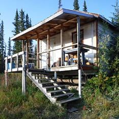 ARU's Beavers in the Artic project's cabin at Jackfish Creek