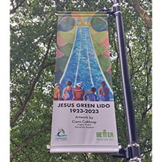 Illustration of Swimming Pool for Jesus Green Lido, Cambridge