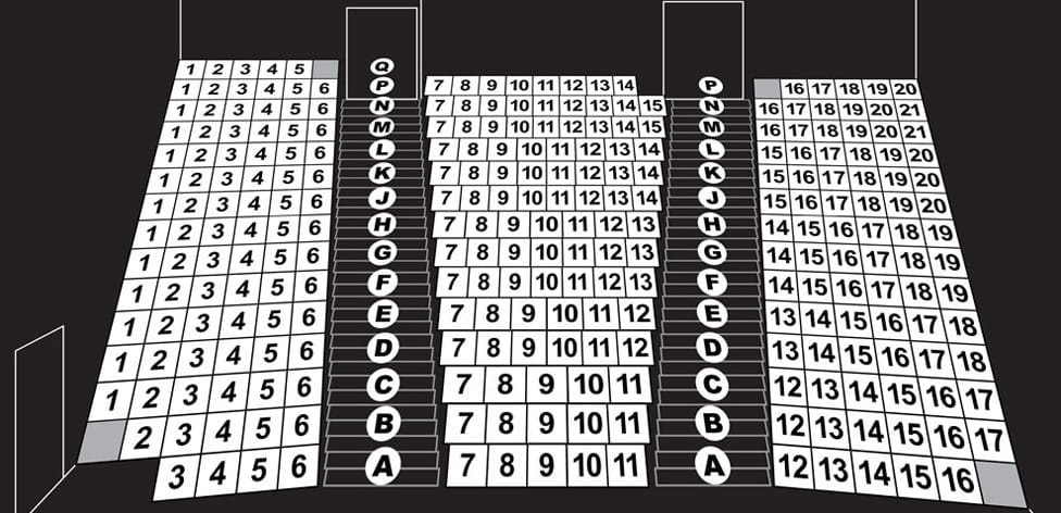 Mumford Theatre seating plan