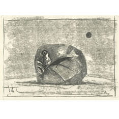 Abstract black and white print