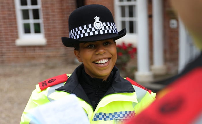 Police Woman smiling