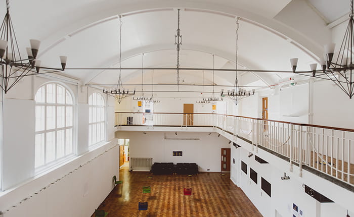 Interior of the Ruskin Gallery, viewed from mezzanine level