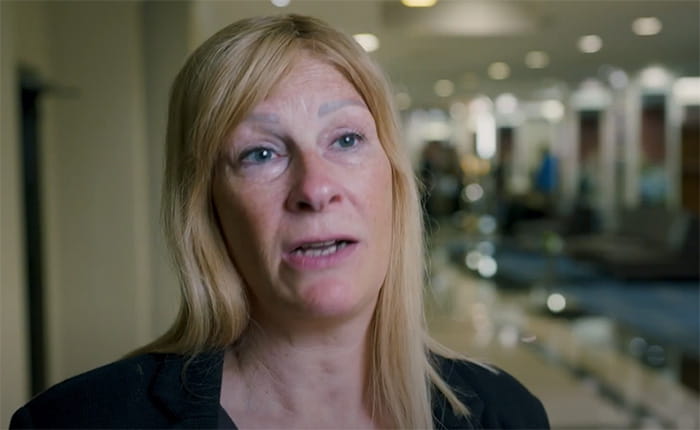 Prof Samantha Lundrigan addressing the camera