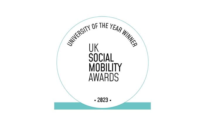 Logo: University of the Year Winner - UK Social Mobility Awards 2023
