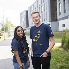 Two Student Ambassadors on ARU's Chelmsford campus