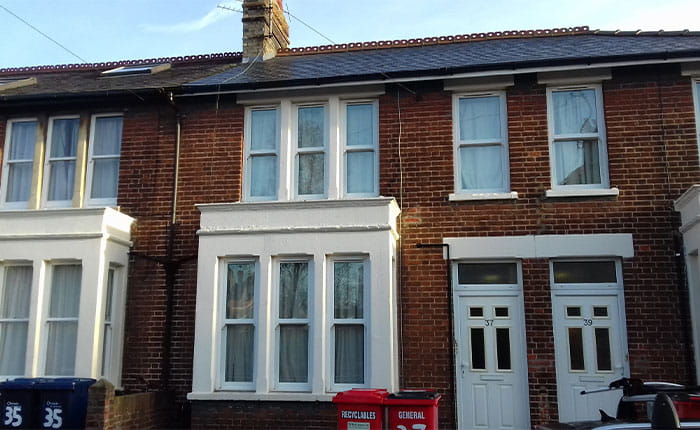 Red brick terraced houses