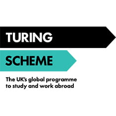 Turing Scheme logo: The UK's global programme for study and work abroad