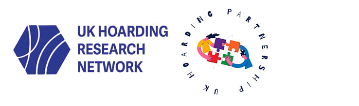 UK Hoarding Research Network (UKHRN) and UK Hoarding Partnership logos