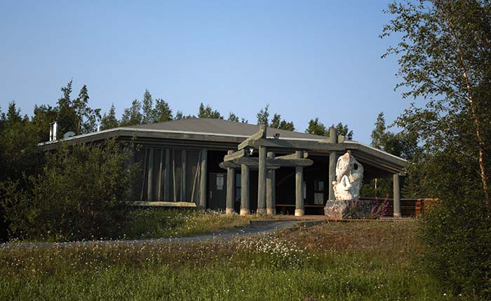 Exterior of Western Arctic Regional Visitors Centre building in Inuvik
