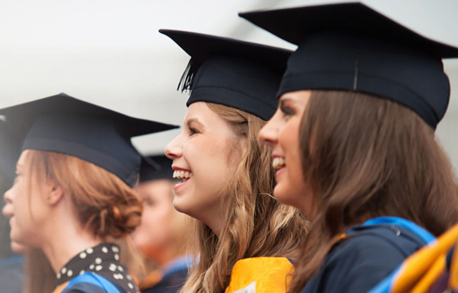 A group of graduands at a Chelmsford ceremony