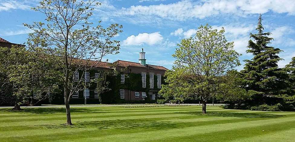 Main entrance to the Writtle campus