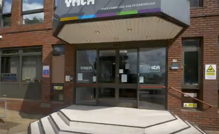 Entrance to the Cambridge YMCA