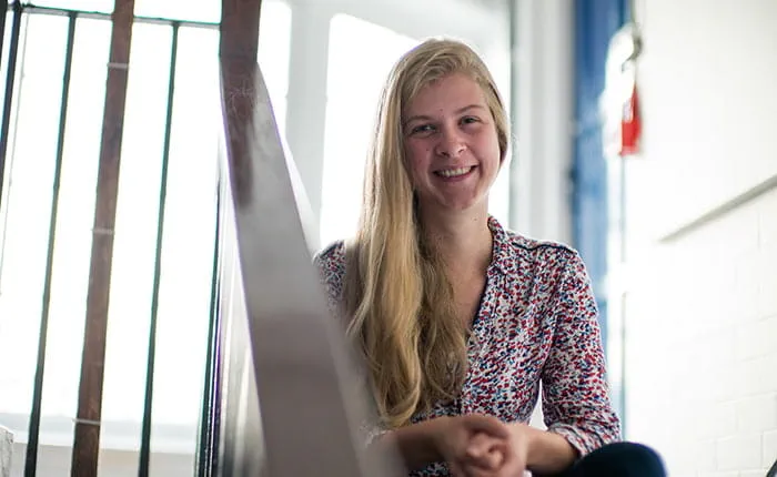 Smiling student