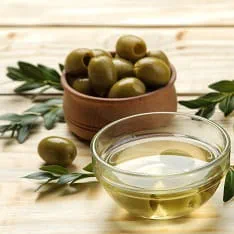 A bowl of olive oil