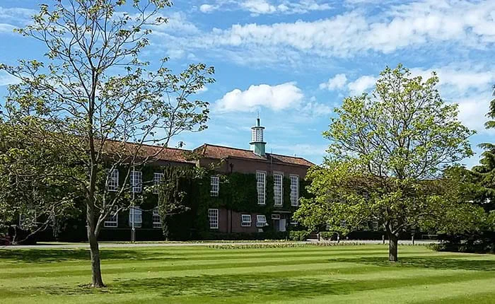 Main entrance to ARU campus at Writtle